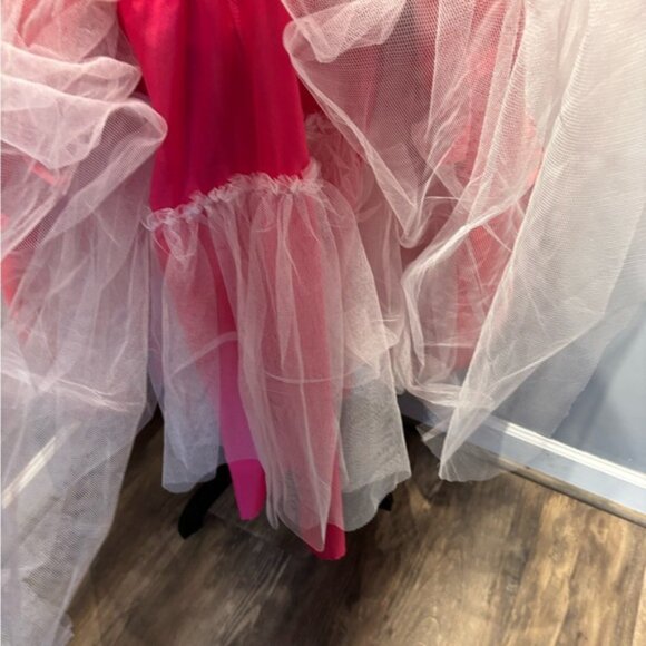 Tiffany Designs pageant Gown Youth Size 16  Lipstick Color Beaded Bodice 13472 - Picture 6 of 11